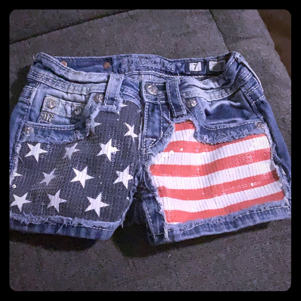 Super cute American Flag Miss Me shorts